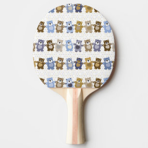Raquette De Ping Pong motif d'un ours de nounours de jouet
