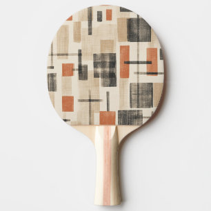 Raquette De Ping Pong Motif écossais abstrait du milieu du siècle