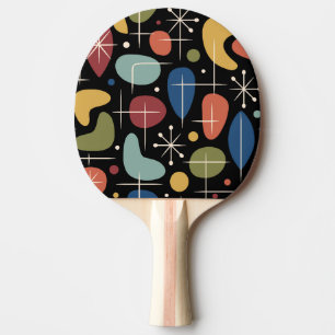 Raquette De Ping Pong Motif en étoile éclatée de style Mid Century Moder