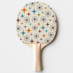 Raquette De Ping Pong Motif en étoile éclatée de style Mid Century Moder