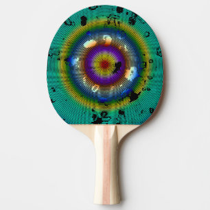 Raquette De Ping Pong Motif entouré de plusieurs couleurs