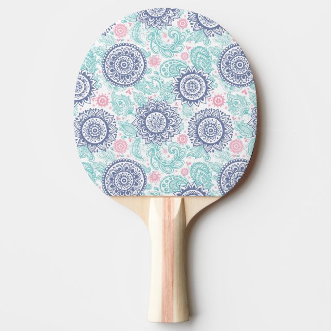 Raquette De Ping Pong Motif ethnique de Paisley (Devant)