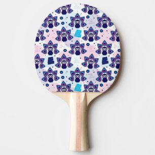 Raquette De Ping Pong motif exotique de paon de l'Inde