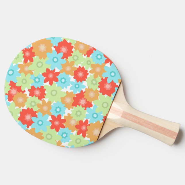 Raquette De Ping Pong Motif FLEURS (Côté)