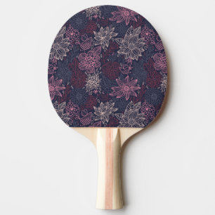 Raquette De Ping Pong Motif floral 4 3