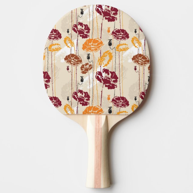 Raquette De Ping Pong Motif floral 4 d'élégance abstraite (Devant)