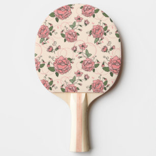 Raquette De Ping Pong Motif floral 5