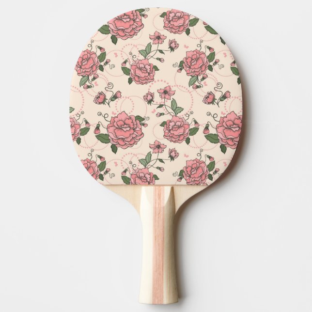 Raquette De Ping Pong Motif floral 5 (Devant)