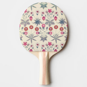 Raquette De Ping Pong Motif floral de marguerite de William Morris rouge