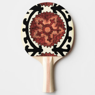Raquette De Ping Pong Motif floral décoratif de style de Suzani