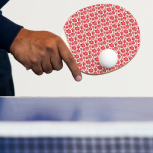 Raquette De Ping Pong Motif floral rose rouge sans couture Dark Aestheti