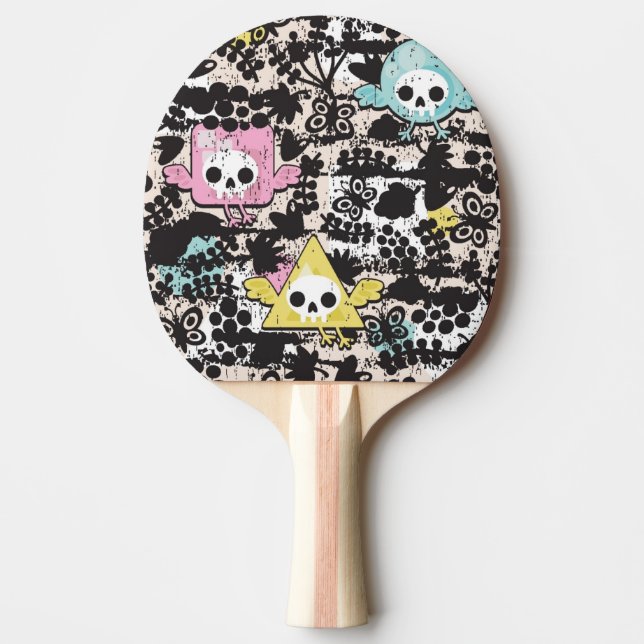 Raquette De Ping Pong Motif fou d'oiseaux (Devant)