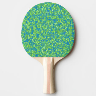 Raquette De Ping Pong Motif géométrique abstrait bleu vert