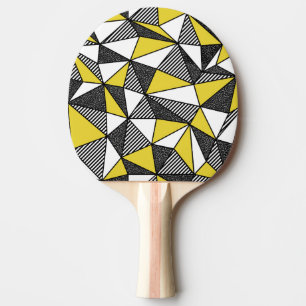Raquette De Ping Pong Motif géométrique bas-poly rétro