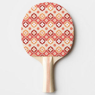 Raquette De Ping Pong Motif géométrique d'ikat d'or