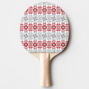 Raquette De Ping Pong Motif géométrique du soleil du matin letton VIII