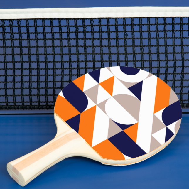 Raquette De Ping Pong Motif géométrique inspiré du Bauhaus (Insitu)