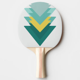 Raquette De Ping Pong Motif géométrique moderne Emerald Green Arrowhead