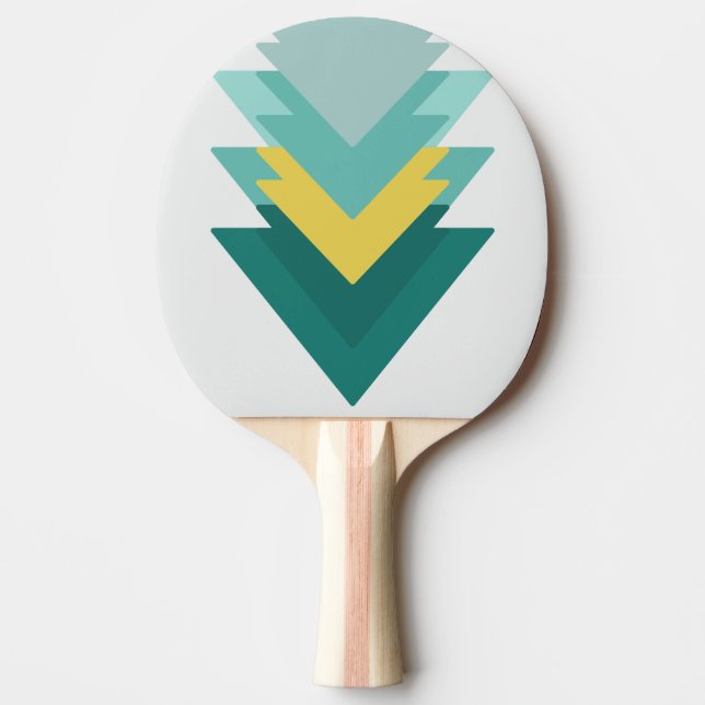 Raquette De Ping Pong Motif géométrique moderne Emerald Green Arrowhead (Devant)