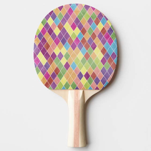 Raquette De Ping Pong Motif Grunge Harlequin (Devant)