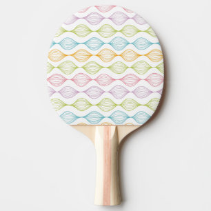Raquette De Ping Pong motif horizontal coloré
