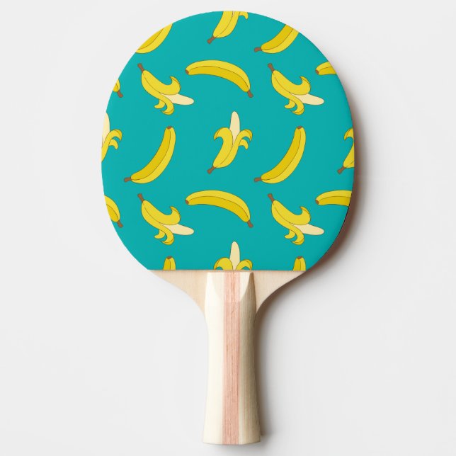 Raquette De Ping Pong Motif illustré par bananes allé drôle (Devant)