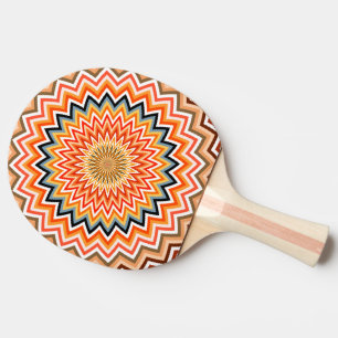 Raquette De Ping Pong Motif Mandala Zigzag