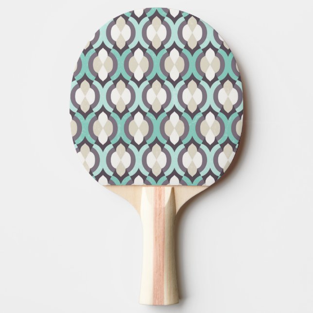 Raquette De Ping Pong Motif marocain turquoise (Devant)