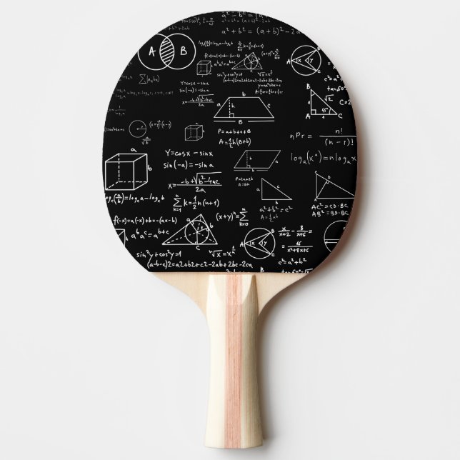 Raquette De Ping Pong motif mathématique dessin de l'école de sciences g (Devant)
