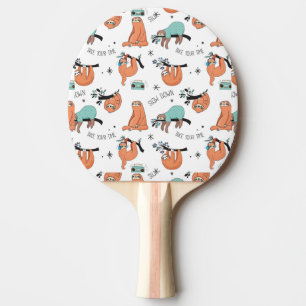 Raquette De Ping Pong Motif mignon de paresse