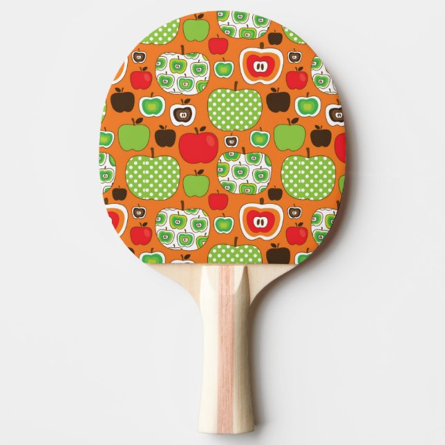 Raquette De Ping Pong Motif mignon d'illustration de pomme (Devant)
