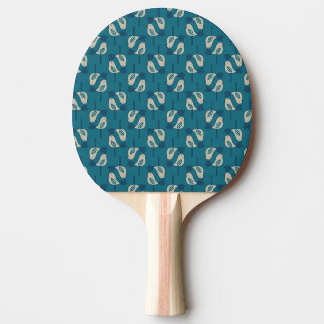 Raquette De Ping Pong motif montrant des oiseaux (Devant)