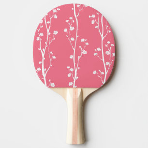 Raquette De Ping Pong Motif oriental de fleur de prune