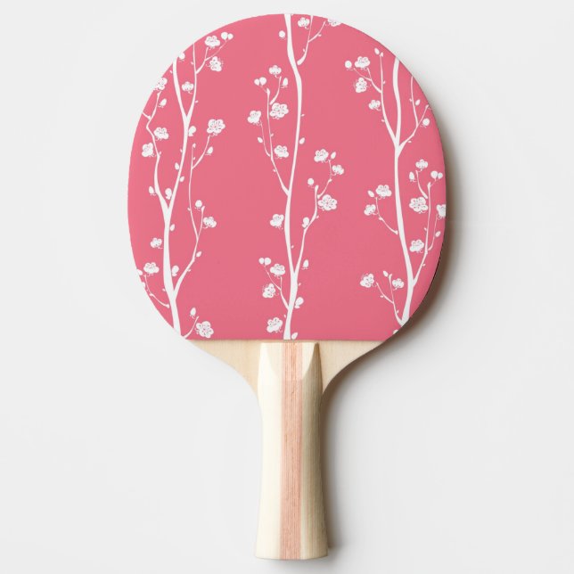 Raquette De Ping Pong Motif oriental de fleur de prune (Devant)