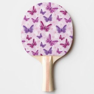 Raquette De Ping Pong motif papillon