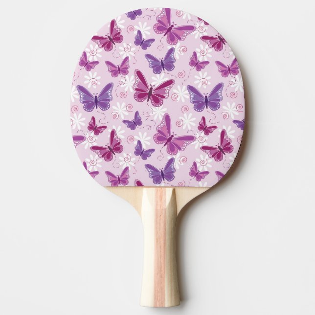 Raquette De Ping Pong motif papillon (Devant)