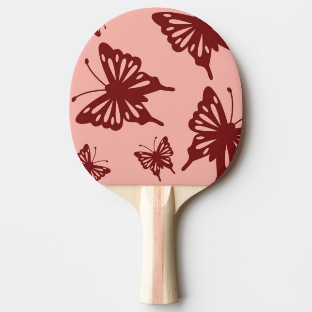 Raquette De Ping Pong motif papillon 3 (Devant)