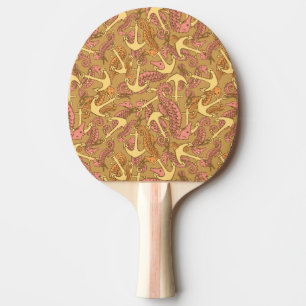 Raquette De Ping Pong Motif peu précis d'hippocampe et d'Ancre