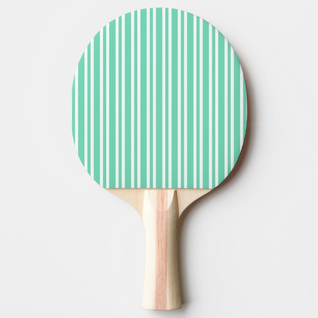 Raquette De Ping Pong Motif rayures blanches Aquamarine (Devant)