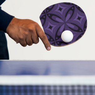 Raquette De Ping Pong Motif Rétro de Couleur Violet Foncé