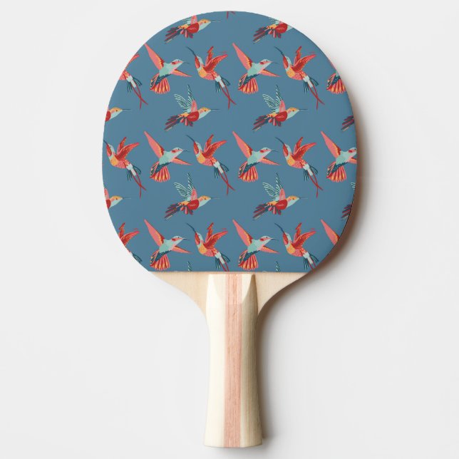 Raquette De Ping Pong Motif Rétro Hummingbird (Devant)