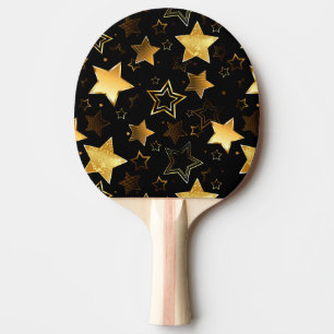 Raquette De Ping Pong Motif sans couture avec étoiles d'or