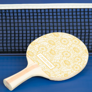 Raquette De Ping Pong Motif Sunny Sunflower
