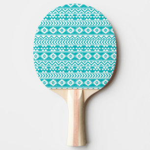 Raquette De Ping Pong Motif tribal aztèque grunge turquoise