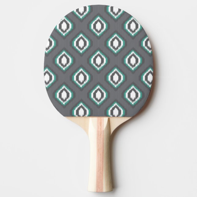 Raquette De Ping Pong Motif tribal de rétro ikat géométrique (Devant)