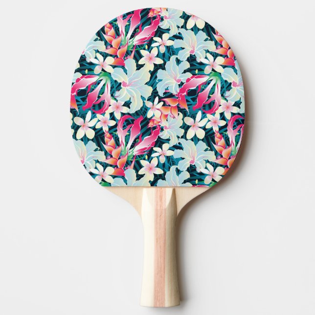 Raquette De Ping Pong Motif tropical coloré (Devant)