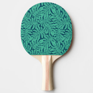 Raquette De Ping Pong Motif tropical de feuille de Monstera