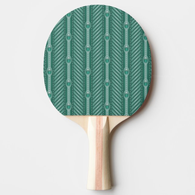 Raquette De Ping Pong Motif turquoise ornemental (Devant)