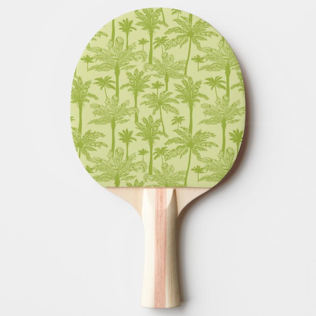 Raquette De Ping Pong Motif vert de palmiers (Devant)
