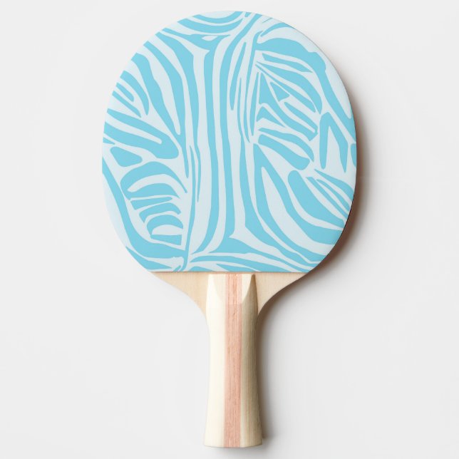 Raquette De Ping Pong Motif Zèbre Bleu (Devant)